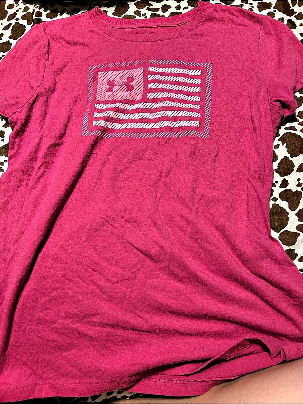 Under Armour Boys Short Sleeve Tee Size 8 Pink
